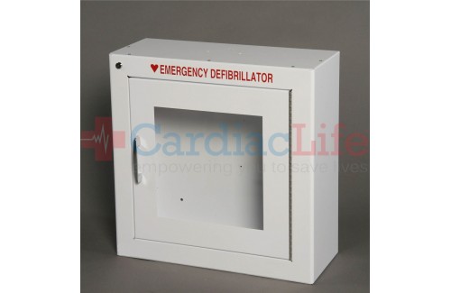 Non-Alarmed AED Wall Cabinet Surface Mount  w/ AED Signs 
